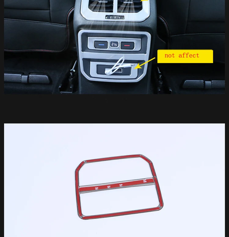 Для Volkswagen VW Tiguan mk2 2016 2017 2018 автомобильный Стайлинг задняя крышка воздуховода