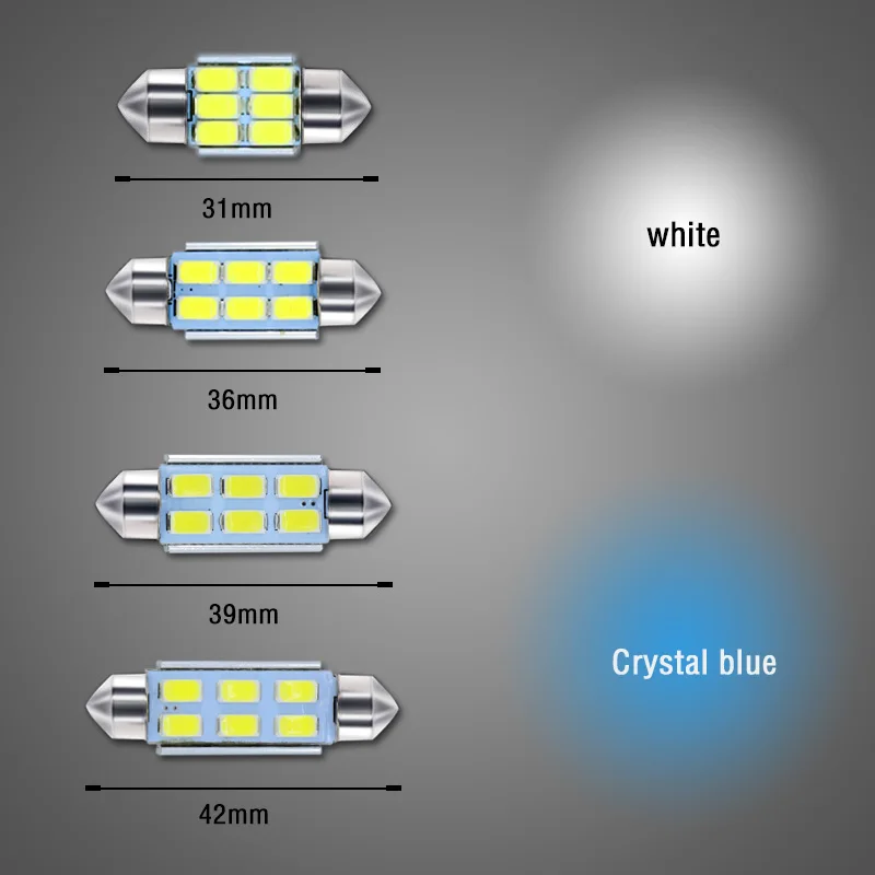 2 шт. светодиодные лампы для номерного знака 36 мм|36mm led bulb|led c5w canbus |