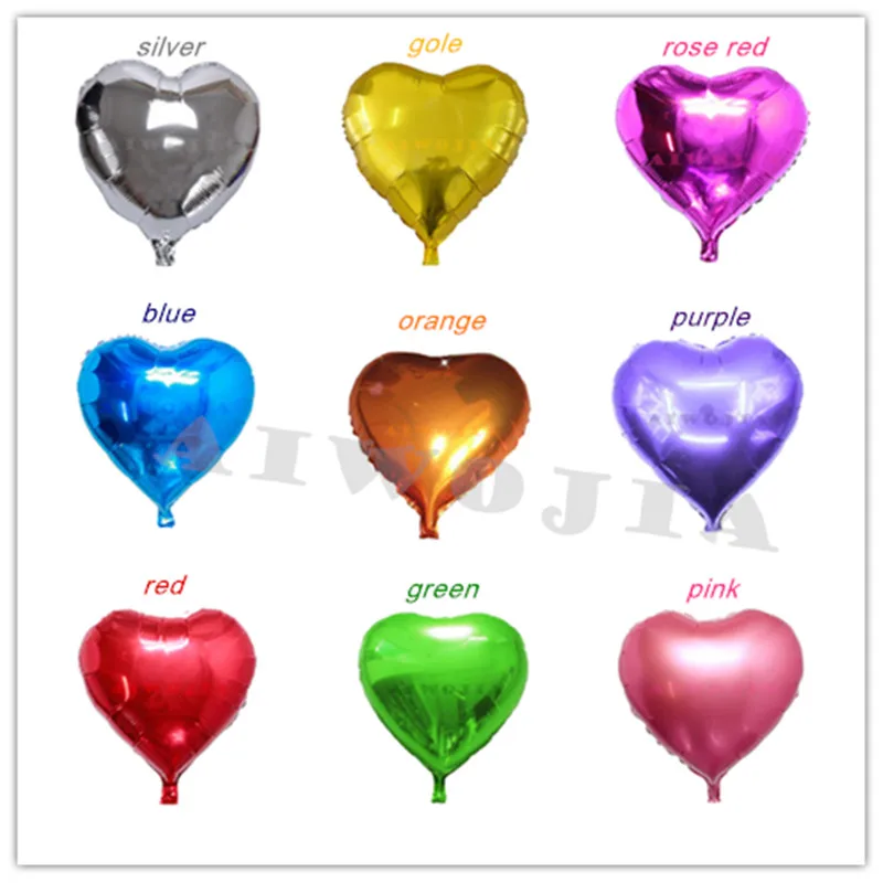 18 дюймов Свадебный шар в форме сердца алюминиевый украшение для вечеринки