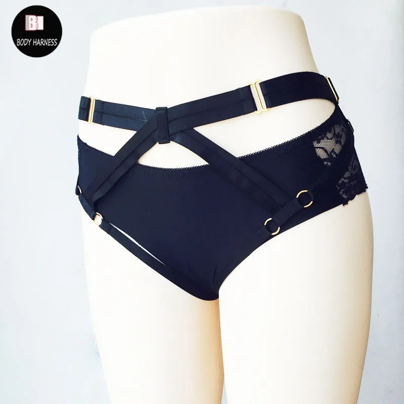 Харадзюку сексуальные трусы с подвязками эластичные трусики стринги фетиш