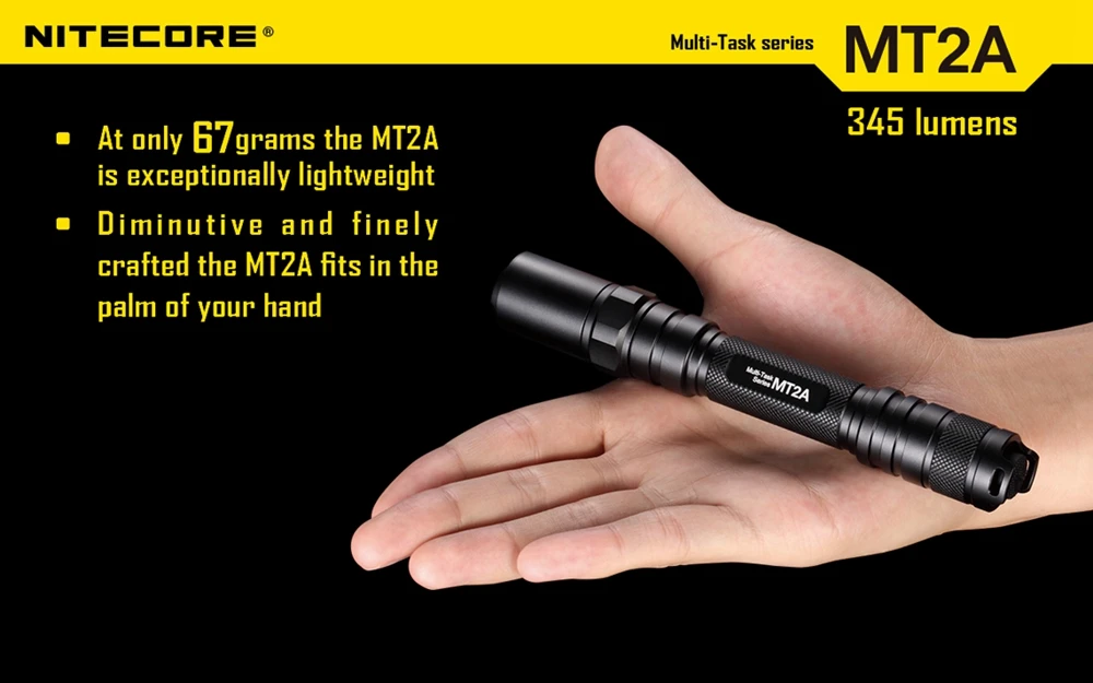 Nitecore MT2A фонарик CREE XP-G R5 светодиодный 3 режима фонарик 280 люмен Мини СВЕТОДИОДНЫЙ Фонарь Nitecore фонарик без батареи