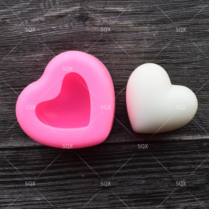 3D любовь форма для шоколада сердце украшения торта жидкий силикон формы