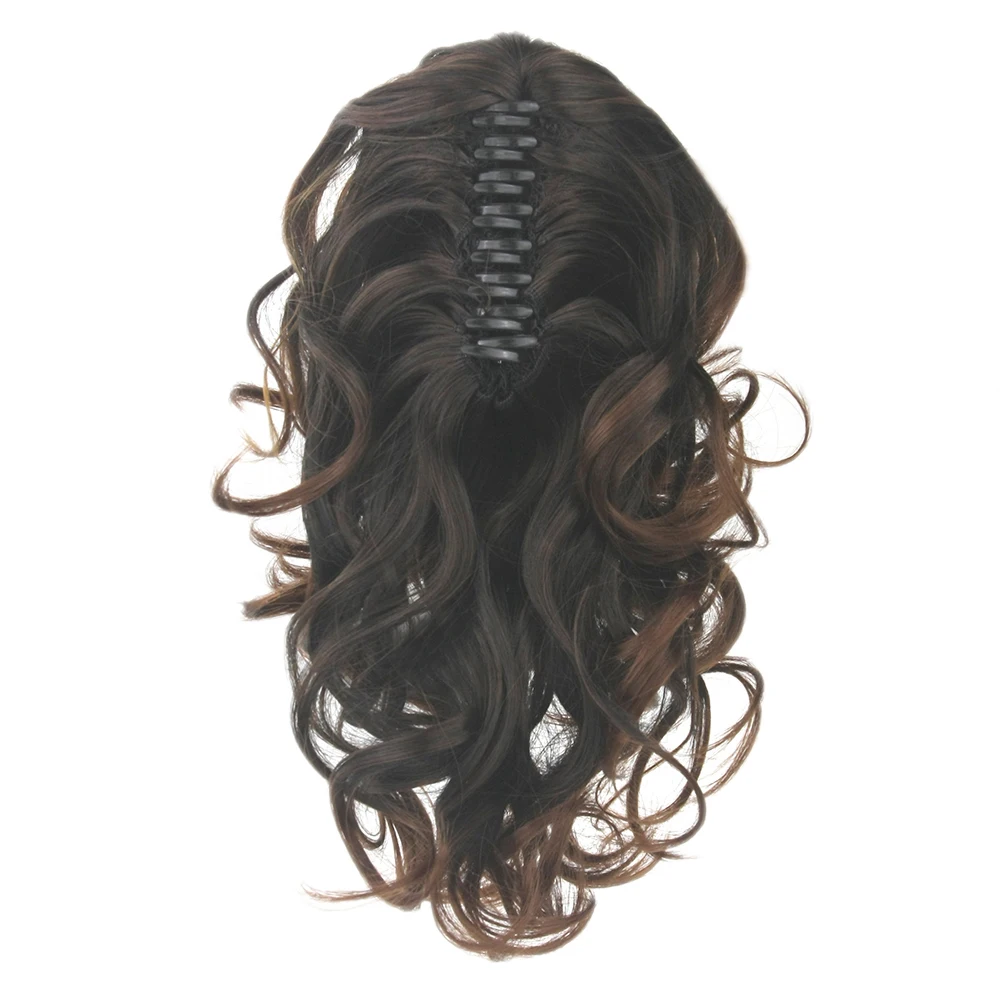 Soowee Curly Synthetic Hair Clip In Hair Extension Brown My Little Pony Tail Claw Ponytail False Hair Horse Hair Overhead Paard