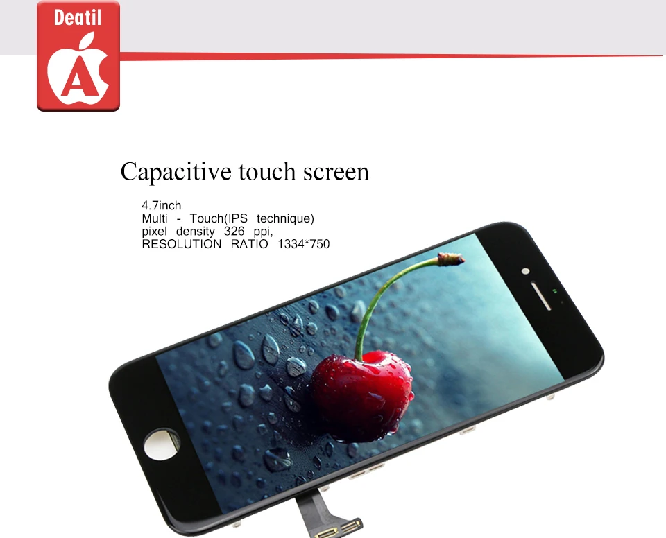 20 шт./партия AAA качественный ЖК-дисплей для iPhone 7 дигитайзер сенсорный экран для iPhone 7G Замена Черный Белый