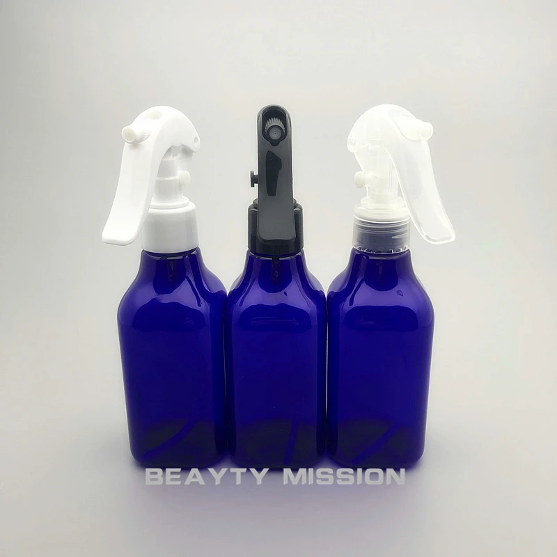 

24pcs/lot 200ML Portable Blue Plastic Spray Bottle Hair Makeup Moisture Atomizer Fine Mist Sprayer Hairdressing PET Bottles