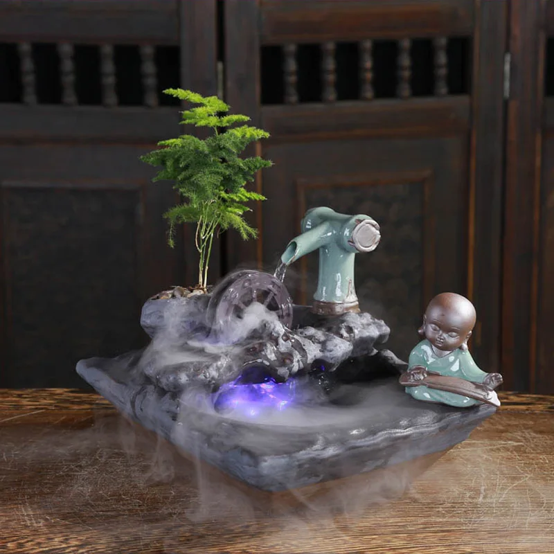Водяной фонтан Zen с хрустальным шариком Lucky Feng Shui винтажный домашний декор