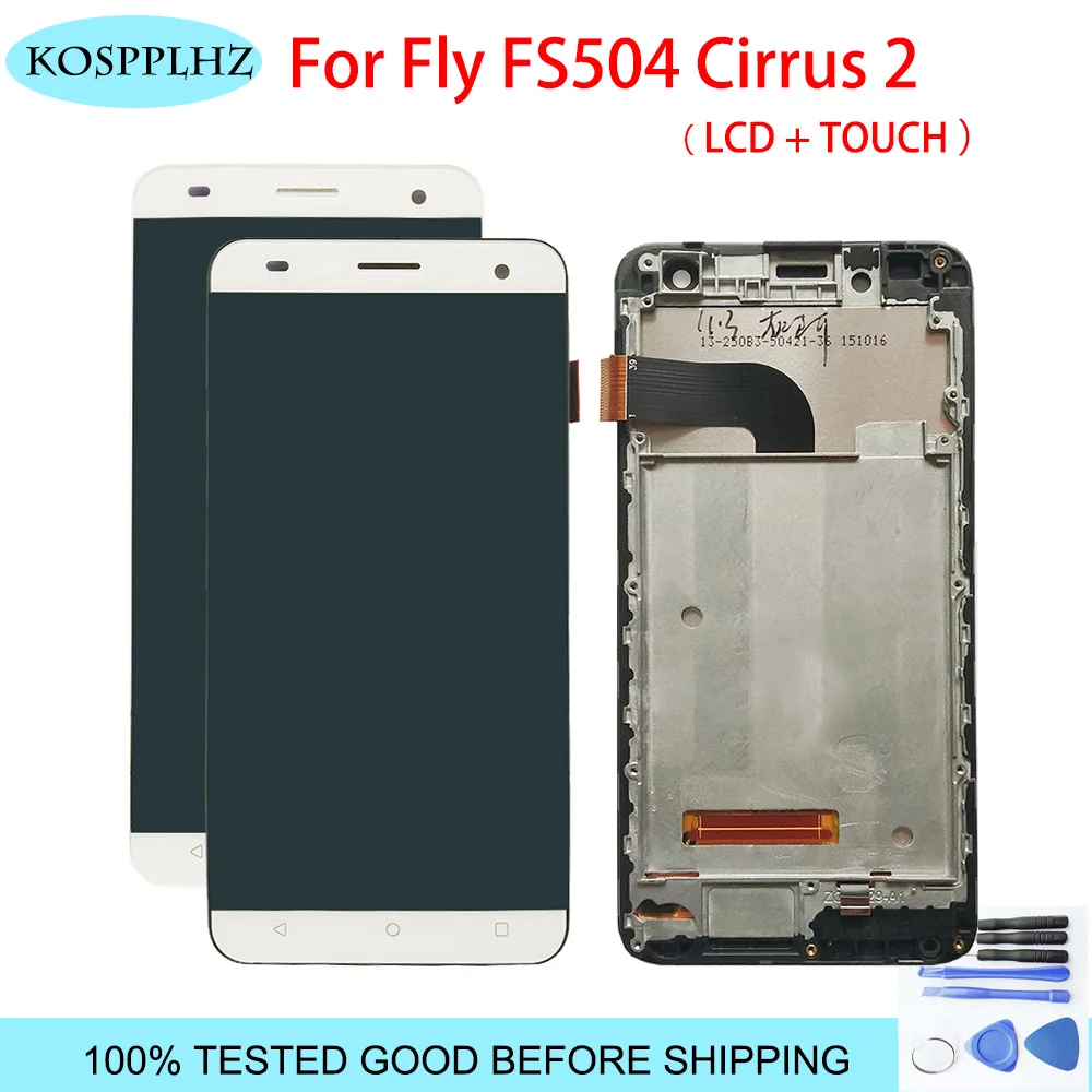 100% Протестировано работает хорошо для Fly Cirrus 2 FS504 fs 504 ЖК-дисплей и сенсорный экран