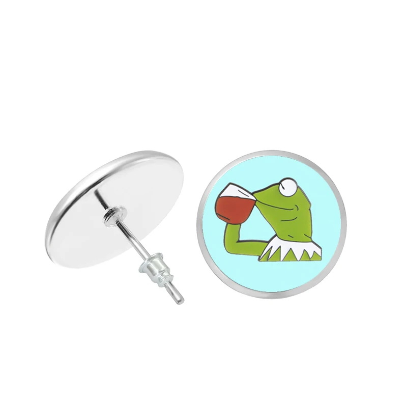 2018 new hot Frog Pepe Stud Earrings Feels Bad Man Sad Good Pop Culture Jewelry Christmas gift | Украшения и аксессуары
