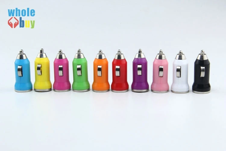 200 шт./лот красочное автомобильное зарядное устройство Mini USB для IPhone 5 5s 4 4G 3G IPod ITouch