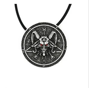 4016 Baphomet амулет саббатик Коза Ожерелье Подвеска защита талисма Викканская подвеска языческие магические ритуальные украшения без свинца - Окраска металла: 4016