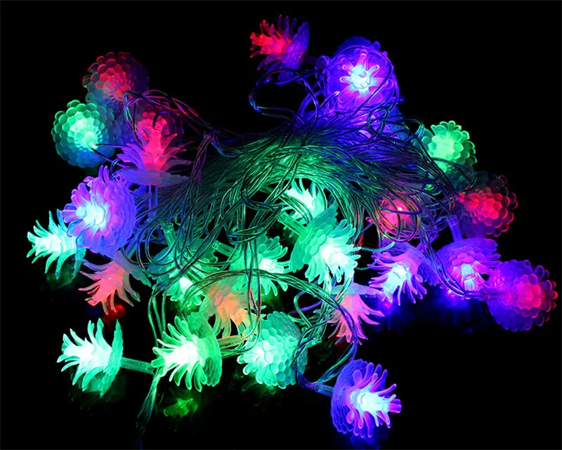 3 м/20 светодиодов красочное моделирование светодиодная гирлянда Pinecone мигающие