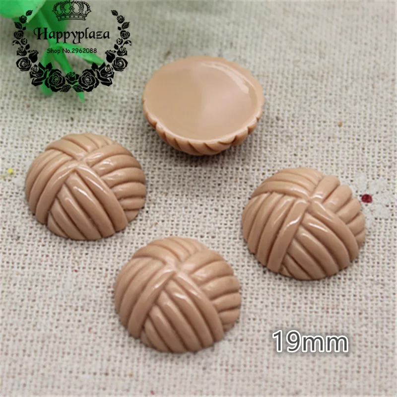 20 шт 19 мм новая Корейская имитация ротанга круглая плоская задняя Кабошон DIY