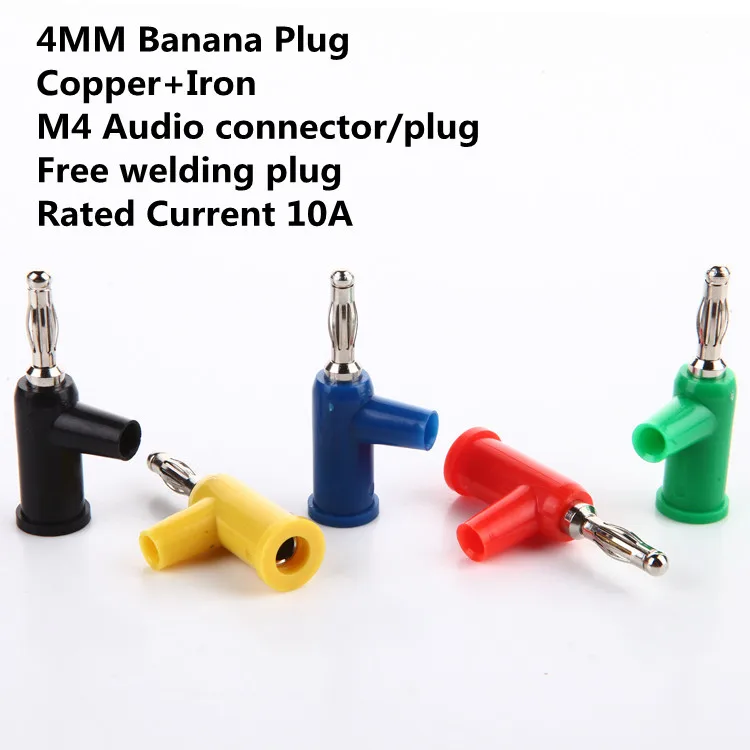 2 шт. штекеры типа банан 4 мм 10 А|plug connector|copper connectorconnector copper |