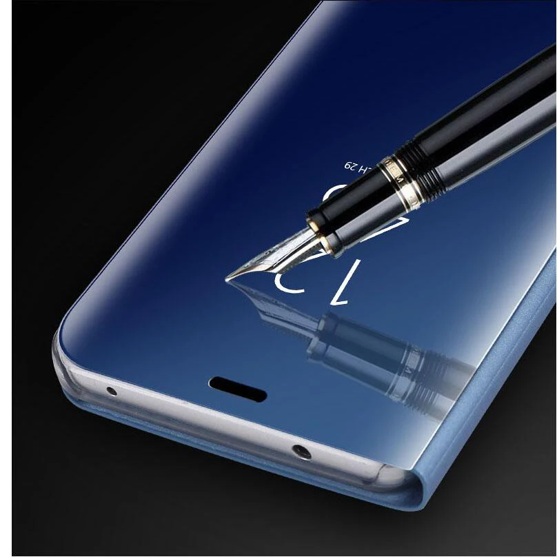 Флип чехол для телефона Huawei Mate 8 9 10 lite Pro P20 P10 P9 P8 2017 Plus Honor V10 Nova 2i P Smart Clear Mirror