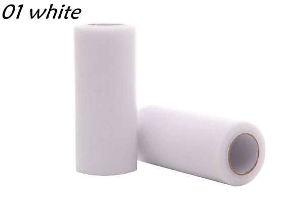 01 white 24 цвета, 1 шт., 22 м X 15 см, рулон органзы, свадебная настольная дорожка, украшение, рулон пряжи, ткань, тюль, чистый марлевый элемент, свадебные сувениры - Цвет: 01 white
