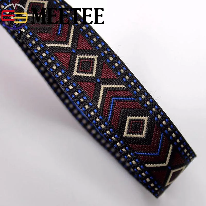 4 м 2 5 см Винтаж полиэфирный хлопок жаккард с вышивкой тесьма кружевная резинка