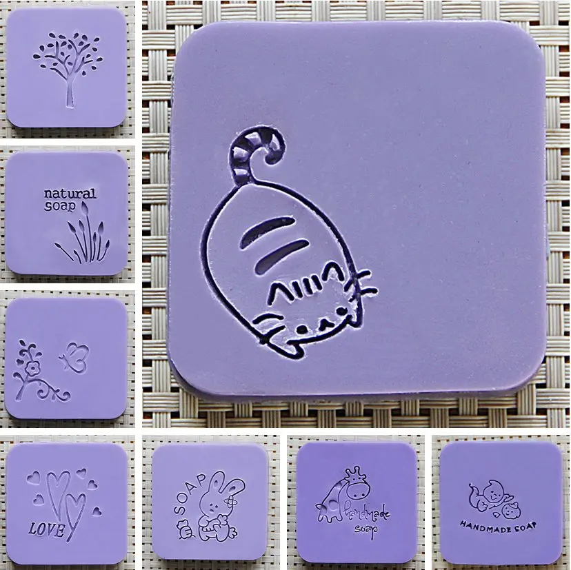 

Natural Handmade Soap Stamp Mold Mini DIY Pattern Acrylic Silicone Mold Chapter