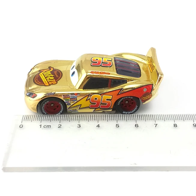 Disney Pixar Cars Gold Dinoco синий черный полицейский Молния Маккуин литой игрушечный автомобиль для детей 1:55 Свободный бренд и