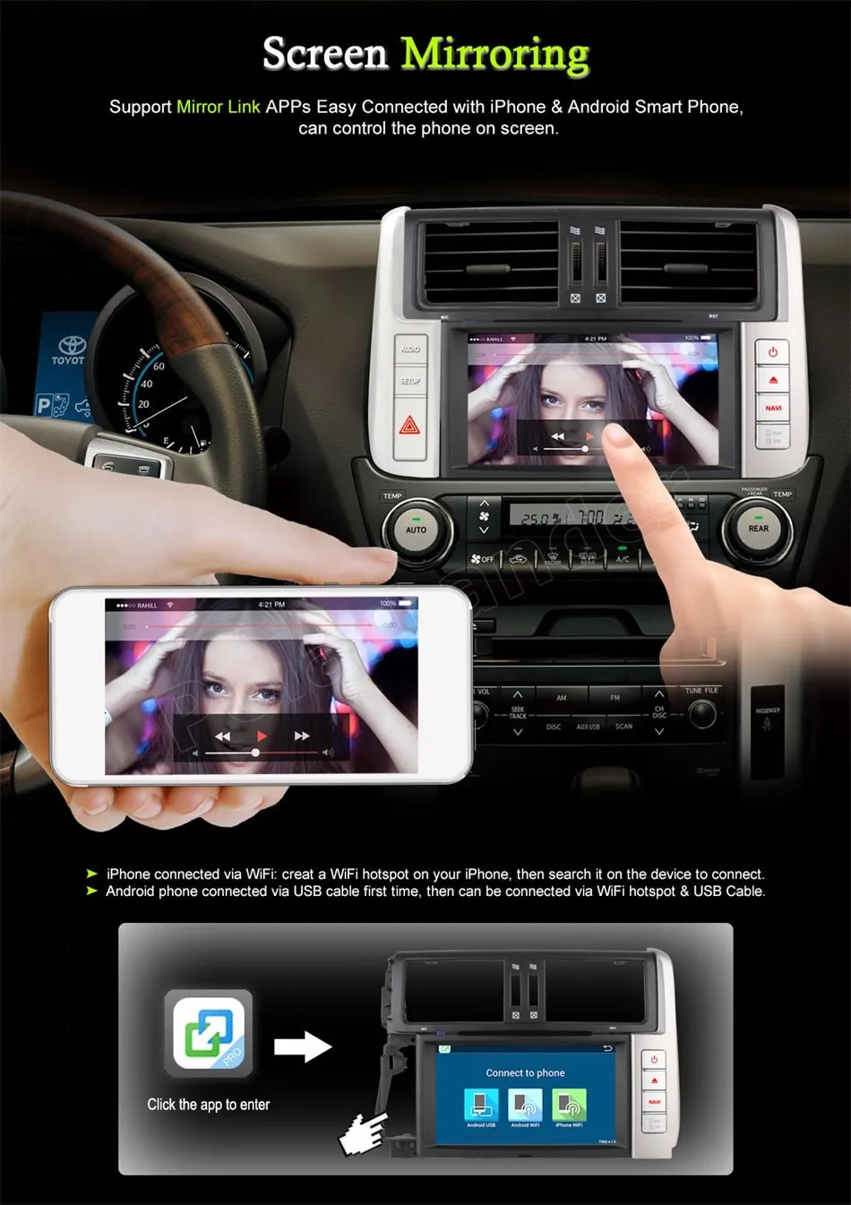 Сенсорный экран 2 din 8 дюймов для Toyota Land cruiser Prado 150 2010-2013 GPS-навигация | Автомобили и
