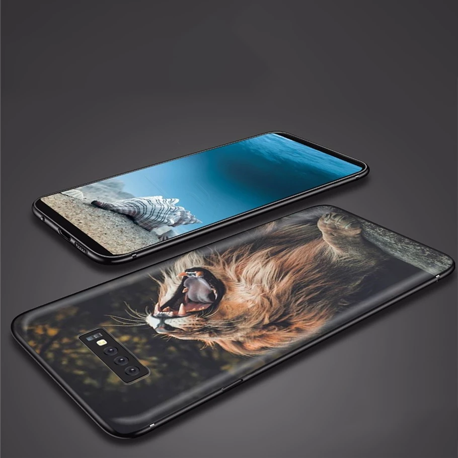 Чехол с изображением животных и льва для Samsung Galaxy J6 A9 A8 A7 A70 A6 A5 A50 A40 A30 A3 A10 A51 A71 A81 A91