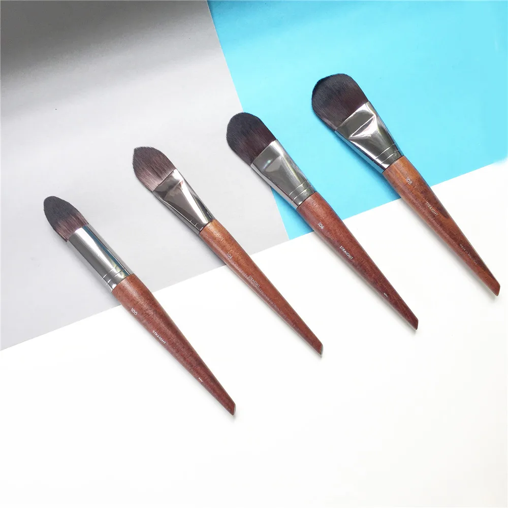 Bd beauty Кисть для тонального крема, большая-108, средняя-106, маленькая-104, точность-100, для крема, Жидкая основа, косметический макияж, инструменты для смешивания - Handle Color: 4-PIECES SET