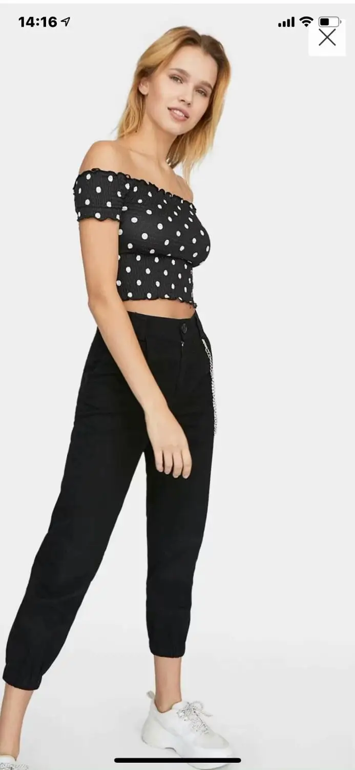 Увядшие брюки карго для женщин с цепочкой high street хаки Твердые pantalones mujer pantalon femme шаровары брюки для женщин