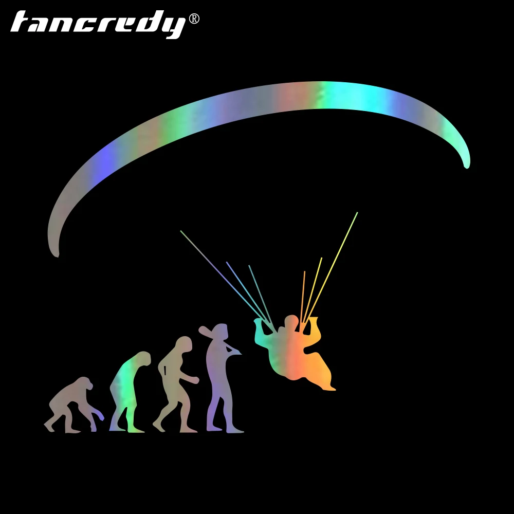 3D наклейки на бампер автомобиля Tancredy Human Evolution Paraglid | Автомобили и мотоциклы