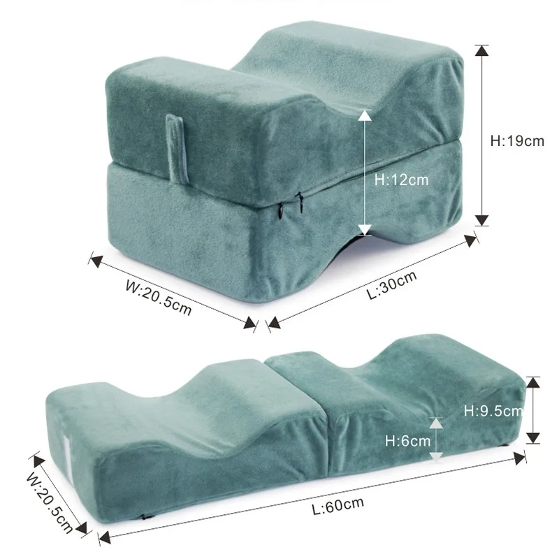 Memory Foam наколенник Подушка для сна Pregancy облегчение боли Клин подушки многофункциональная поддержка almohada rodilla11013