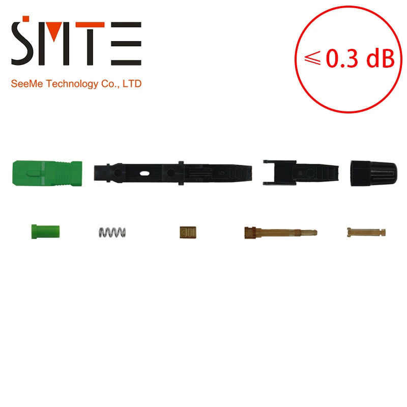 0.5dB 100 Pieces 100 шт/лот SC APCNPFG 8802-TLC/3 XF-5000-0322-3 60 мм Быстрый Соединительный инструмент холодного волокна одиночный режим для оптического кабеля ftth - Цвет: 0.5dB 100 Pieces