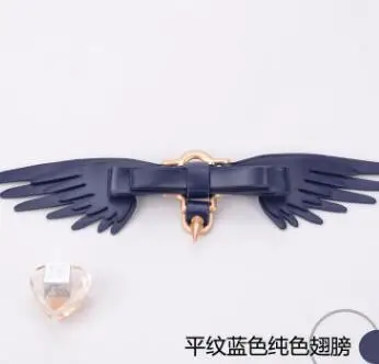 Wing Blue Angelatarch офисный женский колокольчик бант лисий хвост Япония Горячая PU бант орнамент заклепки пуля Кроссбоди рюкзак сумка часть аксессуары - Цвет: Wing Blue