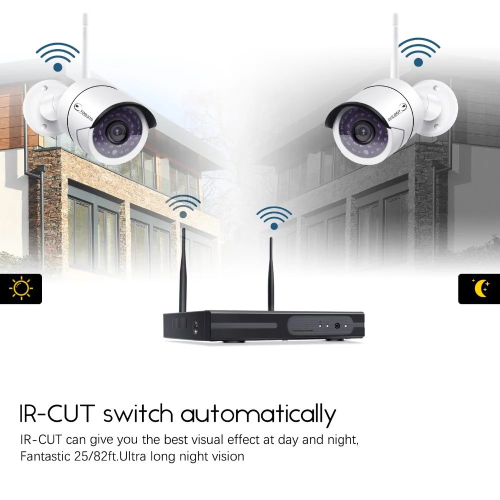 Глаза. sys H.265 Беспроводной 8CH 1080 P NVR Камера видеонаблюдения с WiFi Системы 6 шт. 2MP