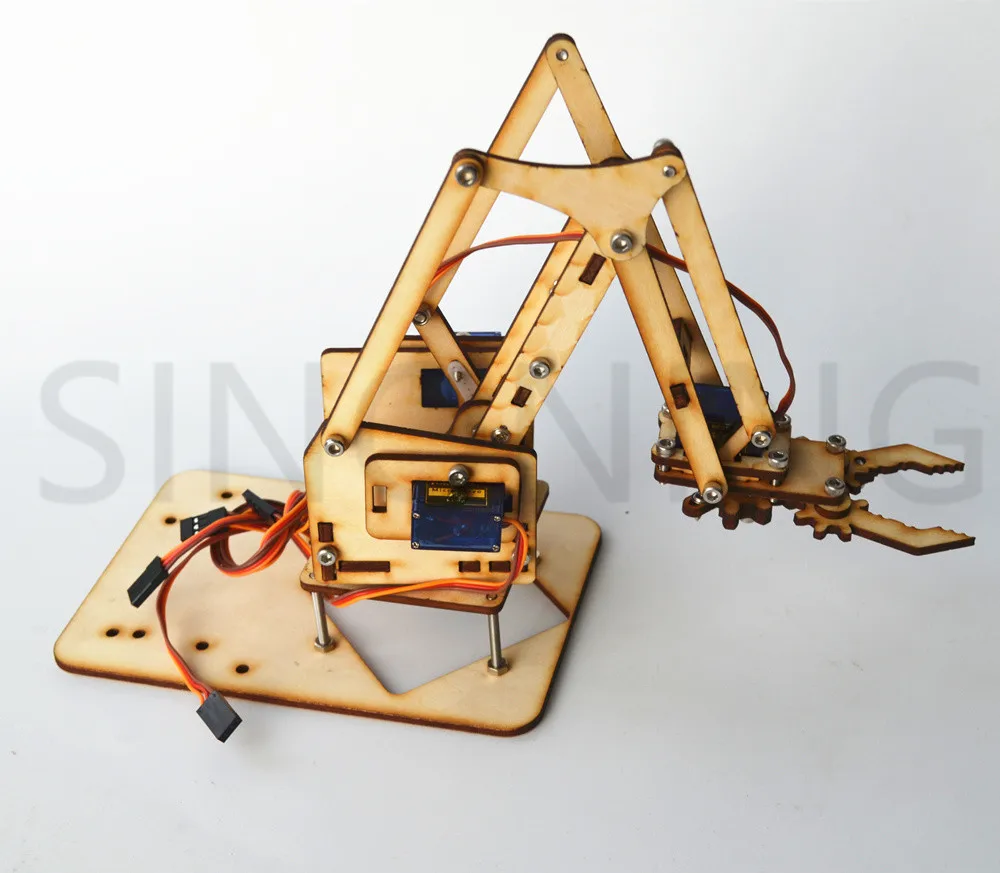 4 DOF деревянная Роботизированная рука sg90 сервопривод для arduino raspberry pie SNAM1500|sg90