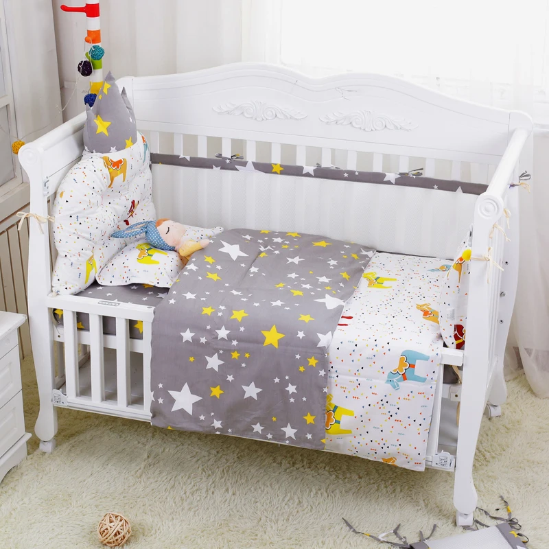 Комплект постельного белья из 7 шт./компл. всесезонное мультяшное дышащее