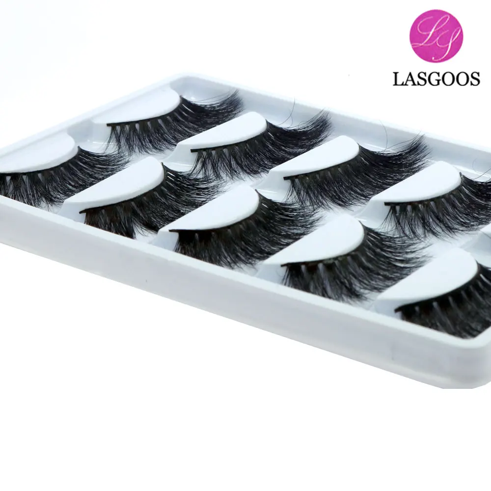 LASGOOS 5 пар/лот ресницы для глаз мягкие длинные Cilios Maquiagem накладные верхние