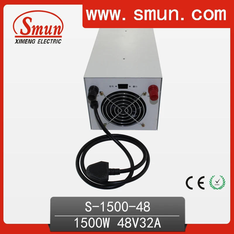 1500W 48VDC 32A Single Output AC-DC Switching Mode Power Supply With Input Plug Can Be Customized | Обустройство дома