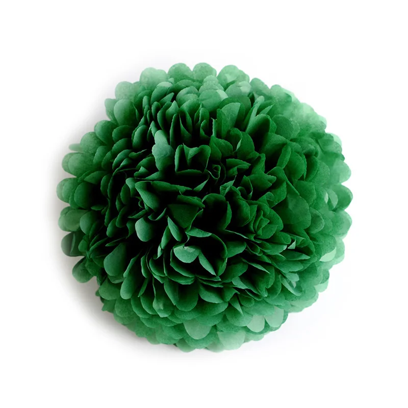 dark green 5 шт. 6 ''-12'' бумажные помпоны для свадебных декораций бумажные цветы шар для детского дня рождения украшения бумажные помпоны - Цвет: dark green