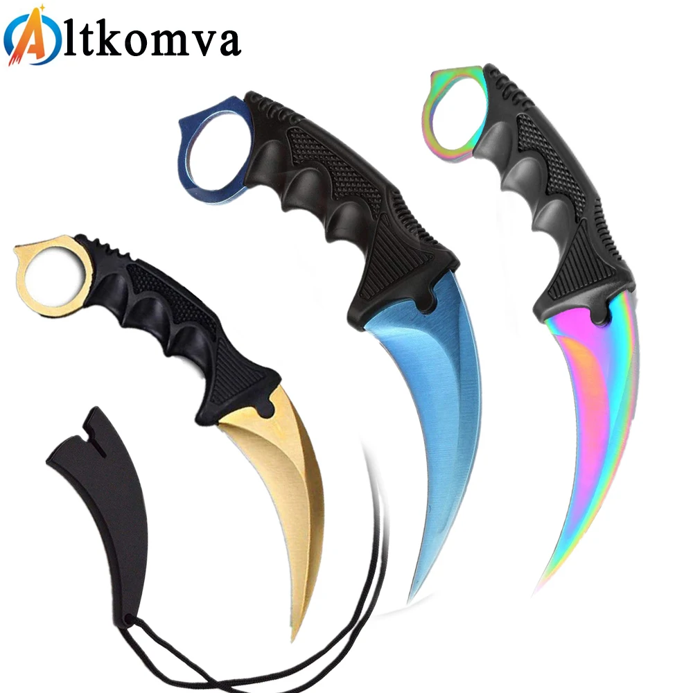 Охотничий нож Altkomva CS GO тактический шейный с коготками для кемпинга походов