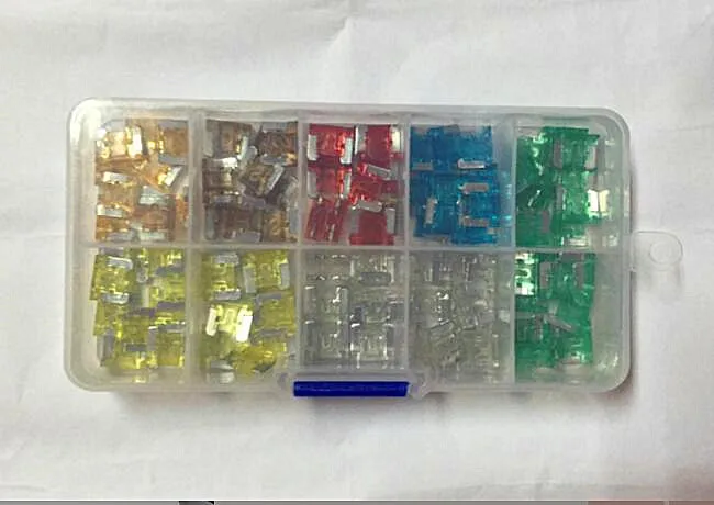 Lot100 Ассорти автомобиль мини низкопрофильный предохранитель коробка 5 7 10 15 20 25 30 A