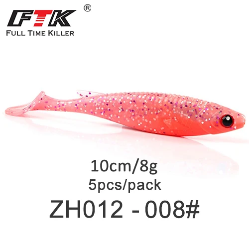 5pcs-ZH012-008 Приманка для рыбалки от ftk 70 мм/75 мм/85 мм/100 мм воблеры Shad Карп мягкие приманки для рыбалки Swimbaits силиконовые джиг искусственные приманки - Цвет: 5pcs-ZH012-008