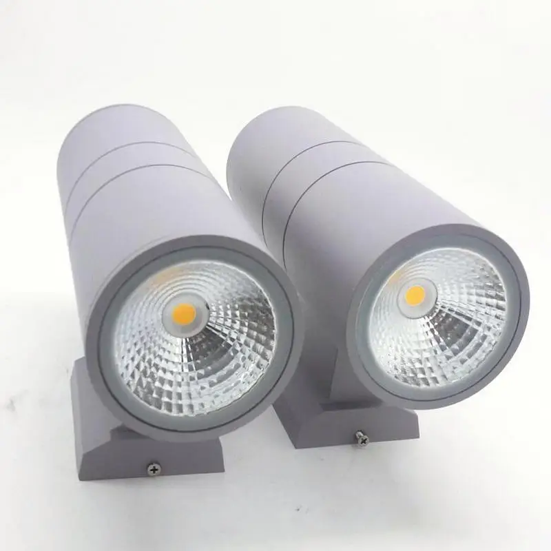 Оптом и в розницу алюминиевый черный/серый корпус 10 Вт 20 30 двойной COB LED Наружное