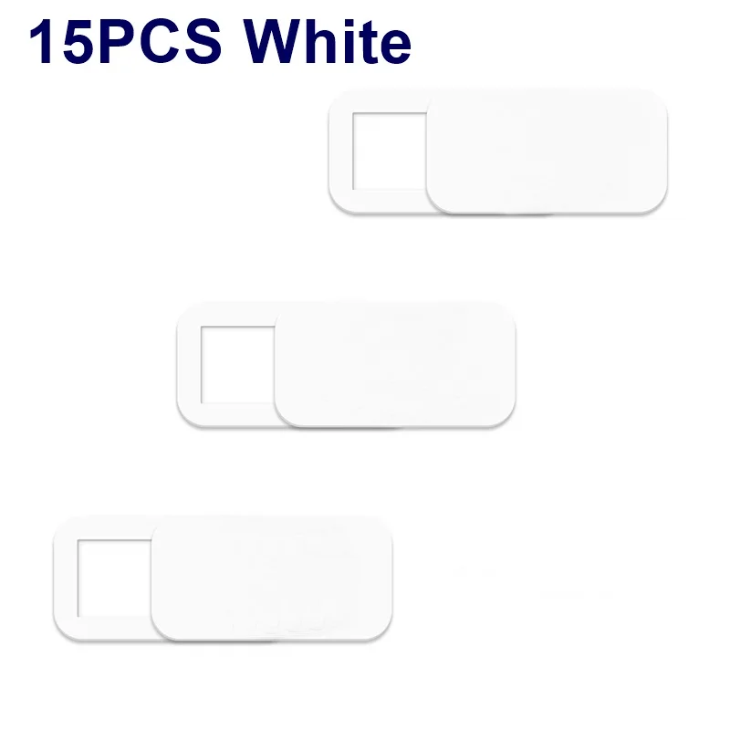 15PCS White Tongdaytech 15 шт. ультра тонкая веб-камера крышка затвора слайдер Пластиковая Универсальная крышка для камеры для телефона Macbook Ноутбуки стикер конфиденциальности - Цвет: 15PCS White