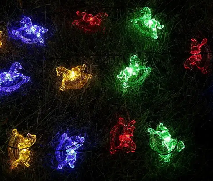 

2pcs Solar Power LED Deer Lamp Light multicolour String Strap For Garland Wedding Christmas Venue Decoration