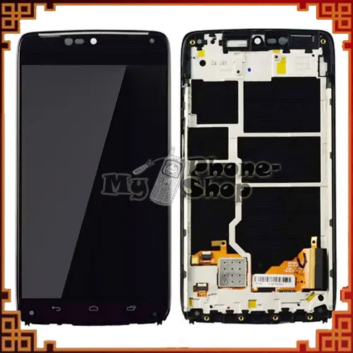 ЖК экран для Motorola Moto Droid Turbo XT1254 XT1225 с тачскрином в сборе и рамкой черный
