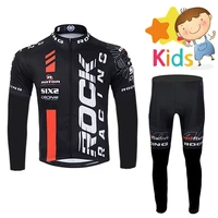 high quality spring autumn bicycle wear for kids pro long sleeve cycling jersey set ropa cilismo childrens bike wear with pad