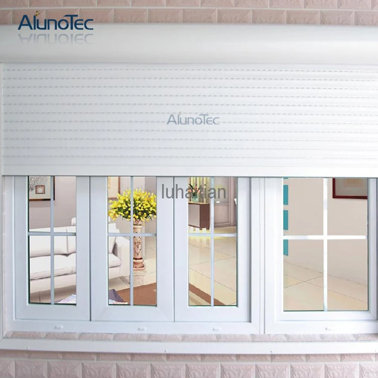 Автоматическая шторная дверь окна рулонные ворота из алюминия с белый бежевый