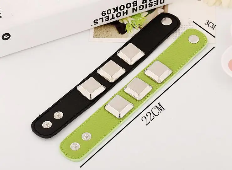 1 шт. заклепки кожа модный браслет изысканный ручной работы значимый подарок