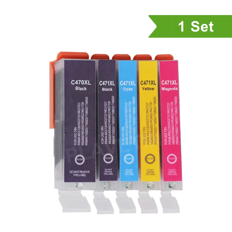 C470-1Set Plavetink для canon 470 471 PGI470 PGI-470 CLI-471 картридж для принтера canon PIXMA MG5740 MG6840 MG6840 MG 5740 TS5040 - Цвет: C470-1Set