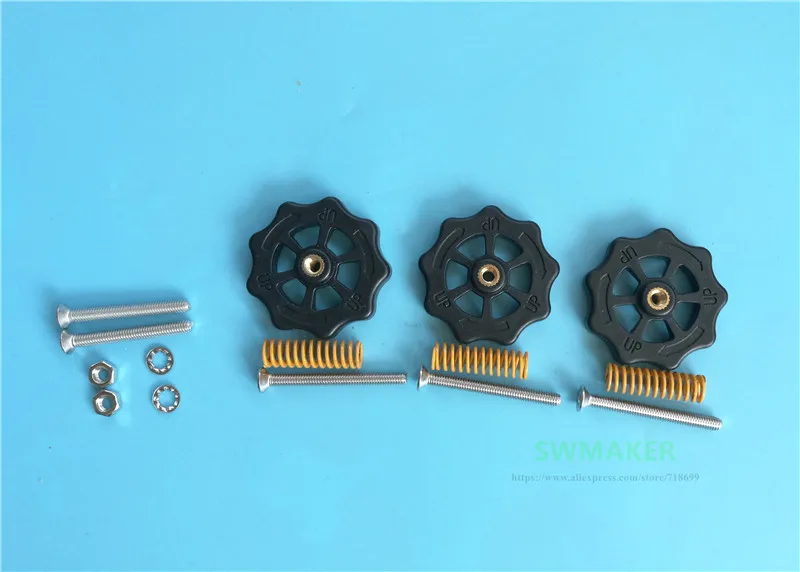 Creality Ender-3 3d части принтера горячая кровать Y карета пластина+ шкивы+ нивелирующая гайка пружинный винт комплект для ender-3s кровать с подогревом