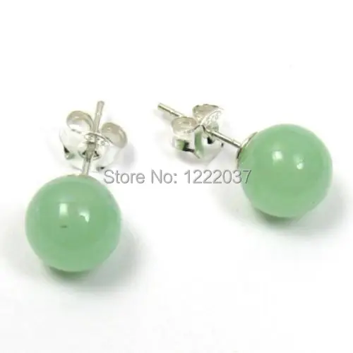 Новинка натуральный светильник зеленый камень Φ 10 мм|earrings letter|earrings ceramicearring stud sets |