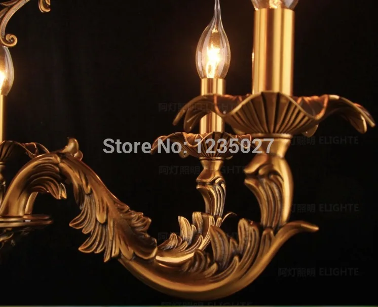 Хрустальная люстра K9 с бронзовой отделкой роскошный латунный светильник